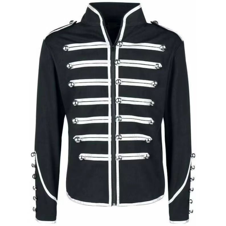 Retro Gaming Jacket - Giacca da Uomo Steampunk Gotica Militare