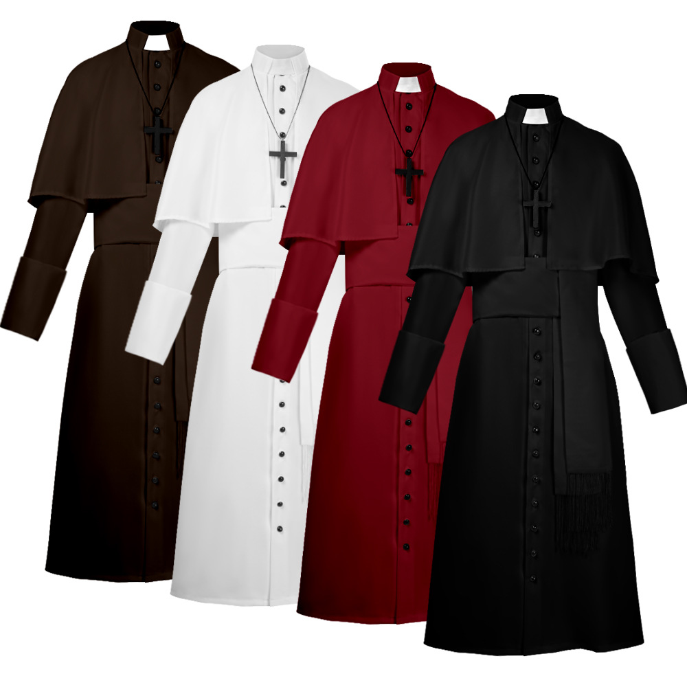 Retro Gaming Jacket - Costumi da Sacerdote Medievale Rinascimentale Retrò,