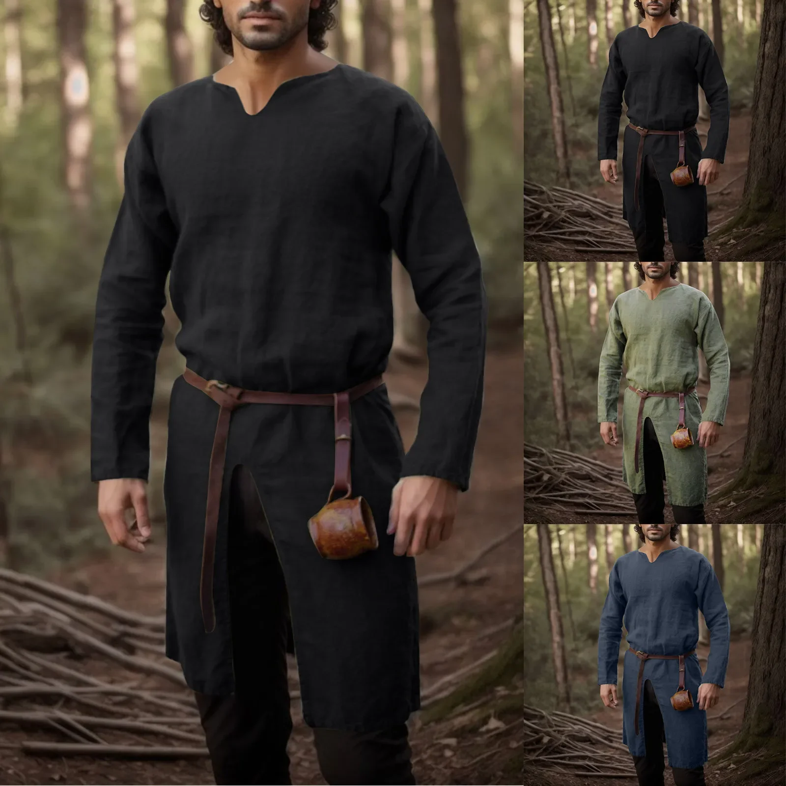 Retro Gaming Jacket - Camicia Medievale Rinascimentale Retrò, Tunica Lunga