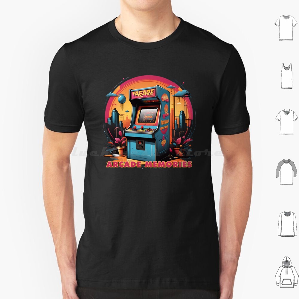 Retro Gaming Gamestop - Ricordi arcade-Arcade T Shirt in cotone