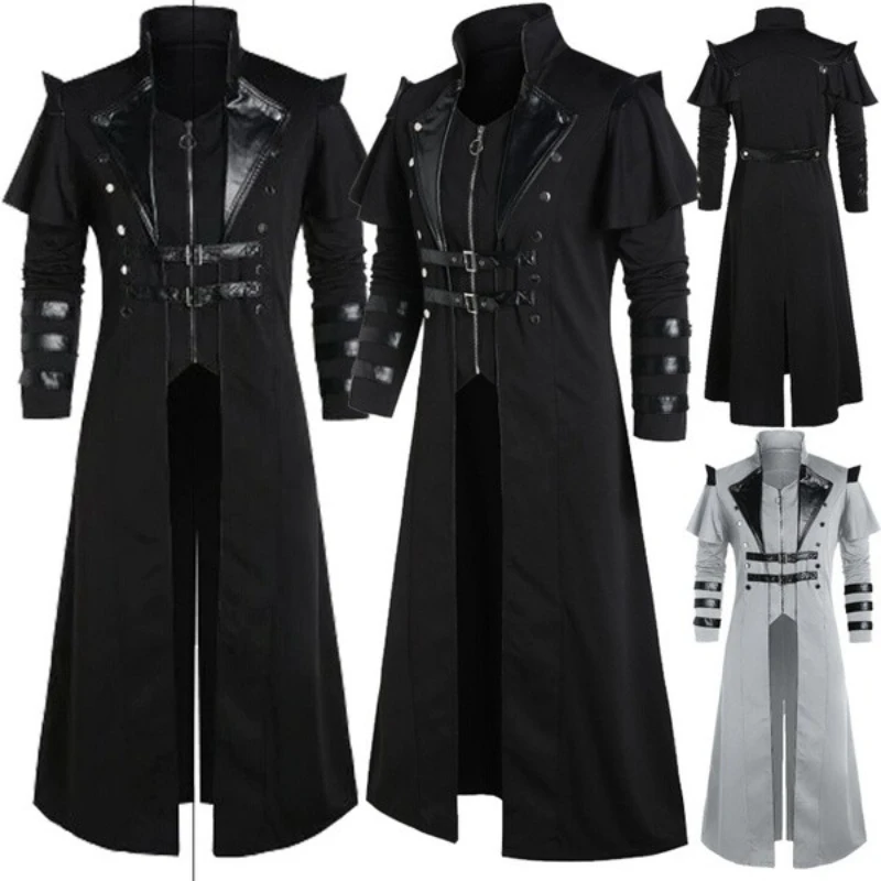 Retro Gaming Jacket - Trench lungo da uomo vintage gotico