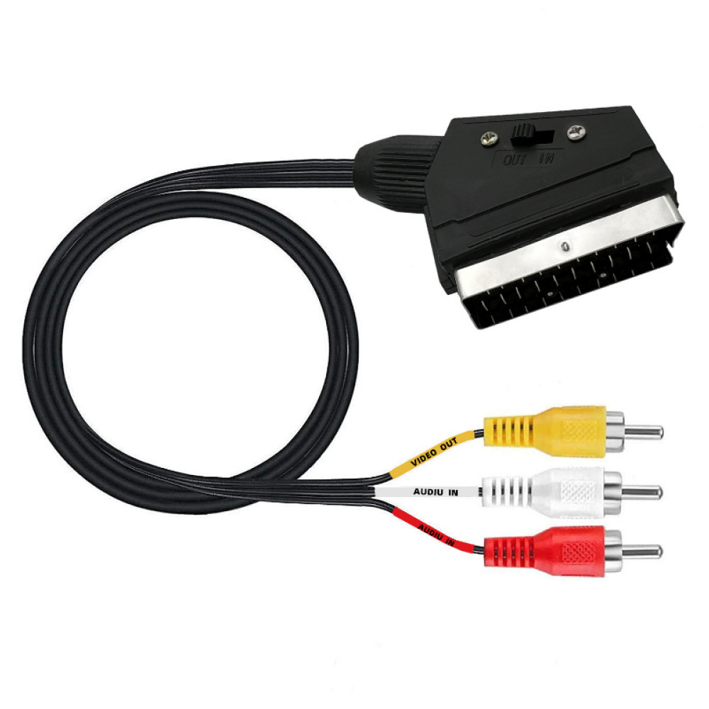 Retro Gaming Universe - Cavo adattatore da Scart a 3RCA,
