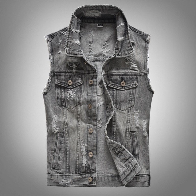 Retro Gaming Jacket - Nuovi Gilet in Denim Grigio Retrò
