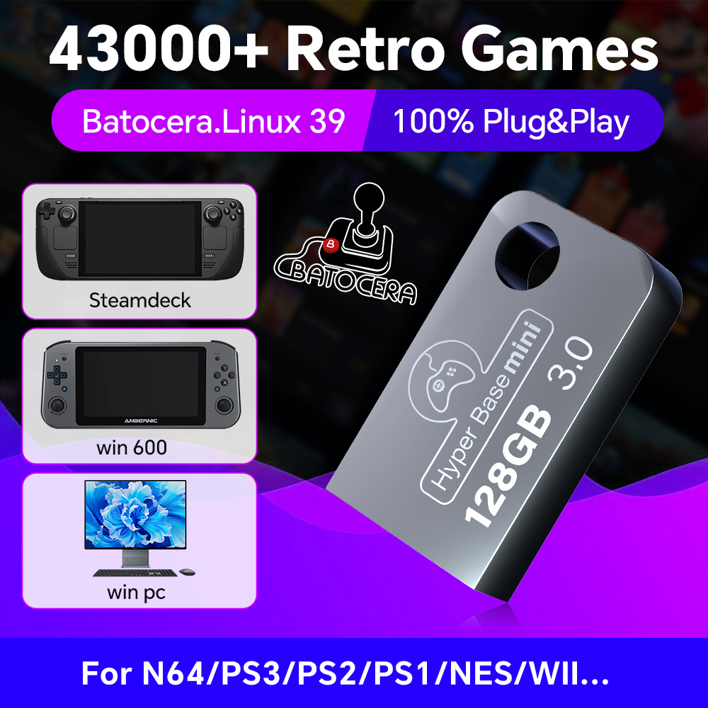 Retro Gaming Usb Stick - Batocera 128G Chiavetta USB per Windows