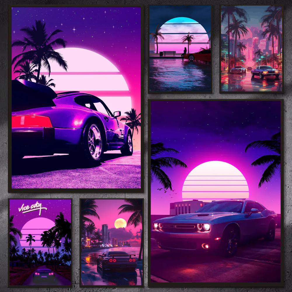 Poster Cyberpunk anni '80 con  - Retro Gaming Wallpaper recensione e prezzo