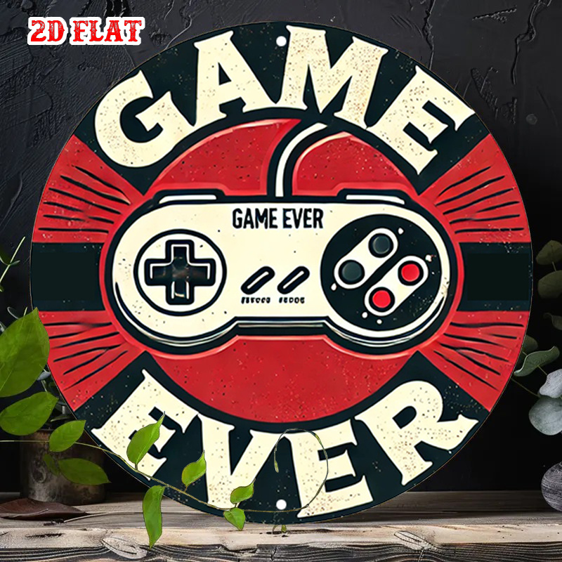 Targa Rotonda in Alluminio 2D  - Game Retro Gaming recensione e prezzo