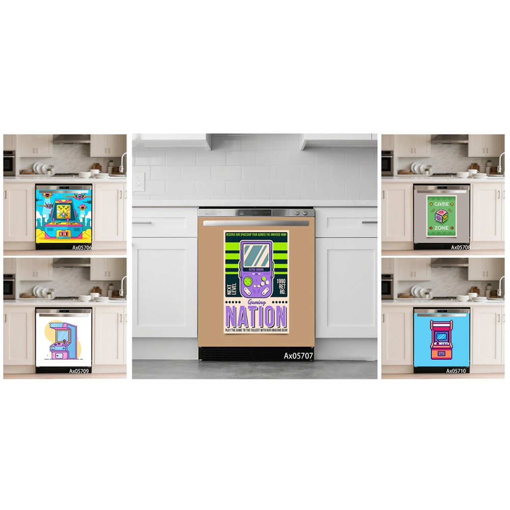 Adesivo per Porta Lavastovigli - Retro Gaming Wallpaper recensione e prezzo