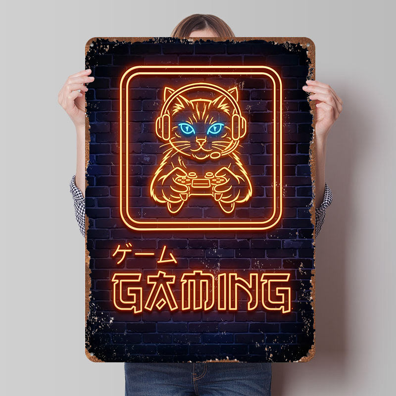 Poster con Stampa di Gatto Gam - Retro Gaming At Home recensione e prezzo