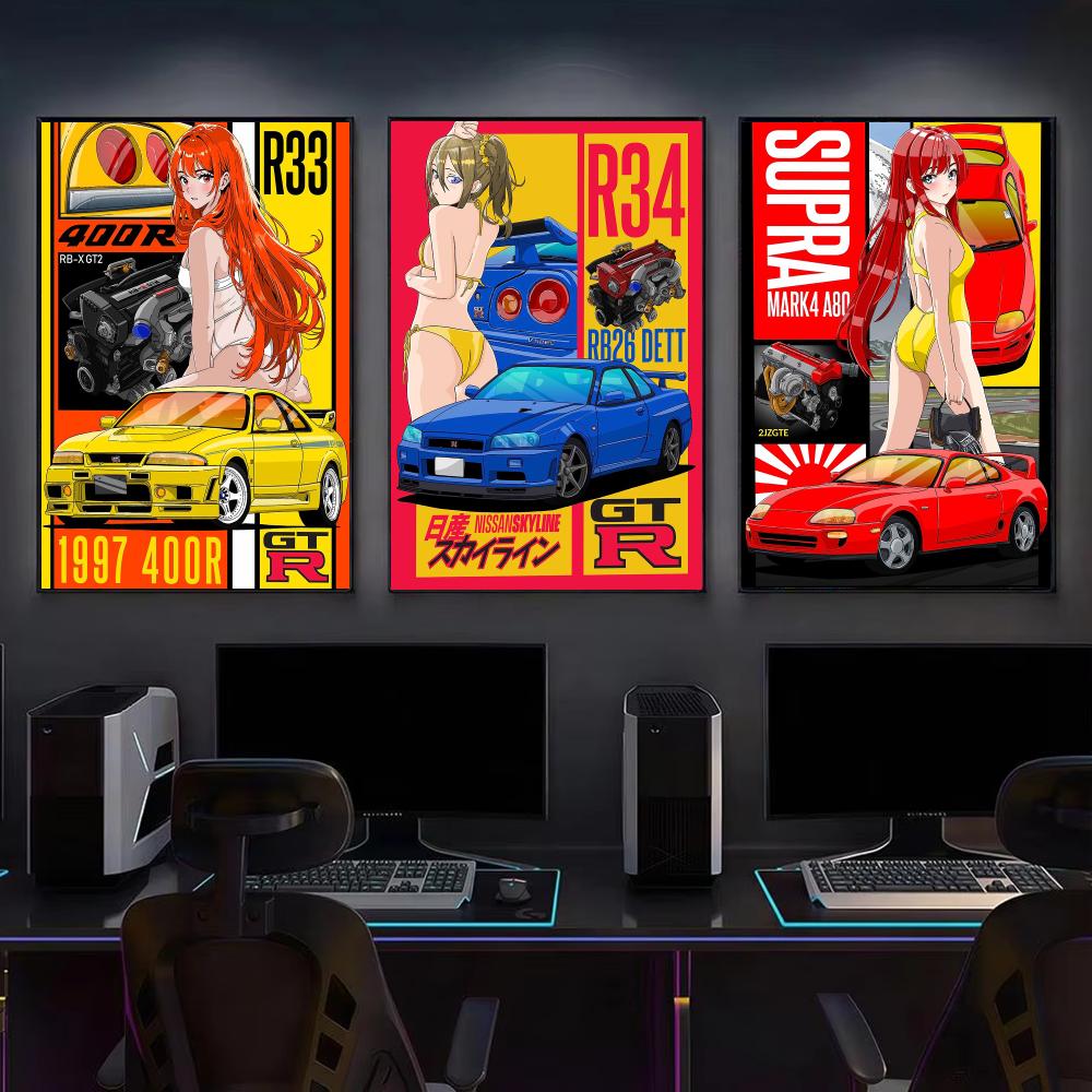 Poster sulla cultura automobil - Retro Gaming Wallpaper recensione e prezzo